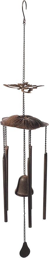Anderson's Butterfly Wind Chimes, 33" Antique-Style Outdoor Decor for Garden, Patio, Porch, Memorial, Birthday, Wedding, Sympathy, Fundraising, Home or Office – No Assembly Required