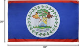 AZ FLAG Belize Flag 150 x 90 cm with 4 Eyelets for Balcony or Wall