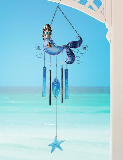 Sunset Vista Designs Beautiful Mermaid Wind Chime, 37"