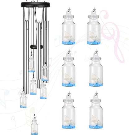 Virekm Windchimes Outdoors Clearance, Door Chime Wind Chimes for Outside Sympathy Wind Chimes for Patio Decoration, Garden Decor. Zen Garden Decor(Wishing Bottle)