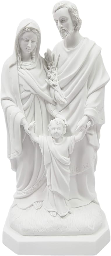 Vittoria Collection 20 Inch Holy Family Joseph Mary Baby Jesus Italian Statue Sculpture Figurine Made in Italy Indoor Outdoor Garden