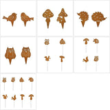 Iron Animal Decorative Garden Stake Set Rusted Yard Ornaments for Indoor/Outdoor Backyard Decor Iron Garden Sculptures Outdoor
