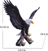 Huge Eagle Statue - 24.4 Inch Outdoor Eagle Statue for Garden, Outside,Yard Decoration