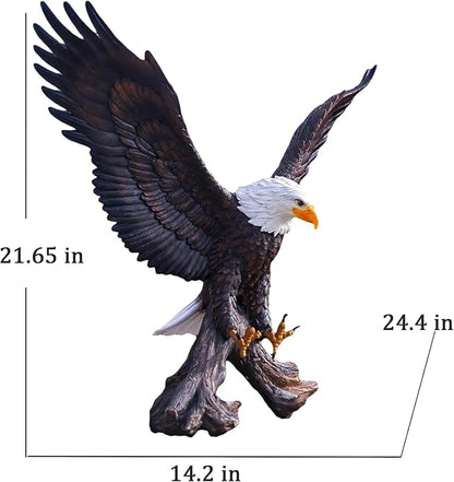 Huge Eagle Statue - 24.4 Inch Outdoor Eagle Statue for Garden, Outside,Yard Decoration