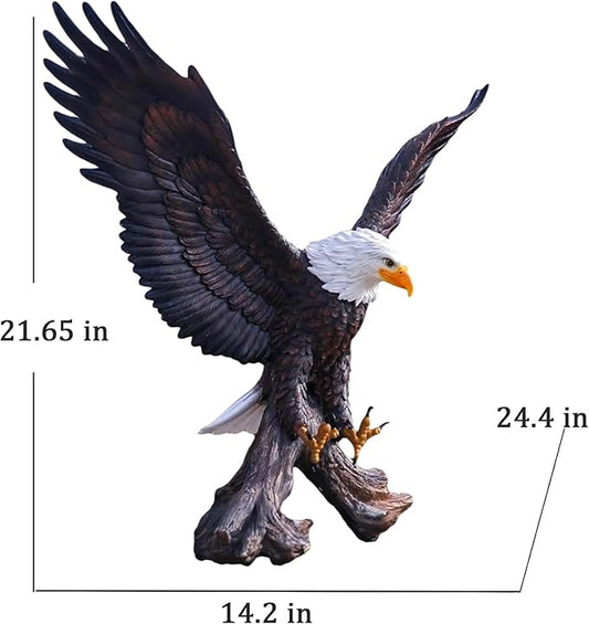 Huge Eagle Statue - 24.4 Inch Outdoor Eagle Statue for Garden, Outside,Yard Decoration