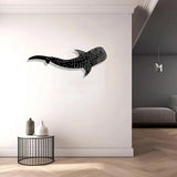 WPCJREU Whale Shark Metal Wall Art, Ocean Statue Mural, Indoor/Outdoor Decor for Living Room, Patio & Garden, for Marine Lovers - Durable Shark-Themed Wall Art(40cm/15.74in)