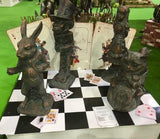 Wonderland Garden Sculpture,Bronze Finish,Alice and Wonderland Decor,Garden Statue Ornament for Indoor Outdoor Garden Patio Lawn Yard, The White Rabbit