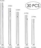 Wind Chime Tubes 30Pcs Wind Chime Kit Wind Chime Parts for DIY Home Garden Outdoor Hanging Decorations 5 Different Length (Wind Chime)