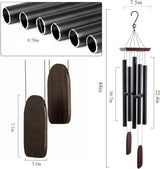 Extra Large Sympathy Wind Chimes for Outside Deep Tone, Memorial Windchime Outdoor Tuned Soothing Melody,48 Inches Large Windchime Memorial Gift for Loss of Loved One,Garden Patio Yard Hanging Decor