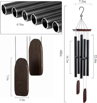 Extra Large Sympathy Wind Chimes for Outside Deep Tone, Memorial Windchime Outdoor Tuned Soothing Melody,48 Inches Large Windchime Memorial Gift for Loss of Loved One,Garden Patio Yard Hanging Decor