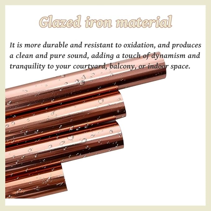Retro Wind Chimes Metal Pipe Musical Wind Chimes for Outside Suitable Garden Decor、Home Decor Patio Decoration，Wind Catcher Friends Gift Condolence Gifts with Soothing Sound (Bronze-Butterfly)