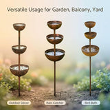 Sturdy Iron Structure with Vintage Coating; Weather Resistant for Long Lasting Outdoor use; Ideal as a Reliable rain Catcher for Your Garden (Copper)