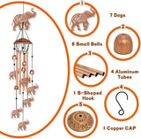 ORIGACH Elephant Wind Chimes Metal Wind Chimes for Outside Gifts for Women Mom Grandma Deep Tone Suitable for Outdoor, Indoor, Balcony, Garden, Courtyard, Porch, 30-Inch Long