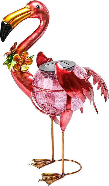MUMTOP Flamingo Solar Light Outdoor Decor, Solar Lanterns Outdoor Waterproof Flamingo Tabletop Yard Garden Lawn Porch Patio Decorations, Gardening Gift for Women