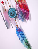SEINHIJO Metal Arrow Wind Chimes Sandblasted Glass Decor Wall Art Memorial Gift for Outdoor Indoor Mom 21.7 Inch