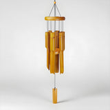 Bamboo Wind Chimes Outdoor, Wooden Wind Chimes for Outside with Melody Deep Tone, Classic Zen Garden Windchime for Relaxation, Grace.Home Décor for Patio, Garden or Indoor