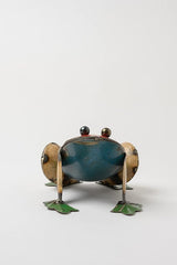 De Kulture Handcrafted Recycled Iron Small Frog Decorative Collectible Figurine showpiece Beautify Home Office Holiday décor| Ideal for Garden Balcony Terrace Decoration, 6.3x4.8x3.9 (LWH) inches