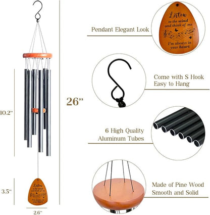 Sympathy Wind Chimes Sympathy Gifts for Loss of Loved One Memorial Windchime Memorial Wind Chimes Memory Gifts for Loss Loved Ones Dad Mom Friends