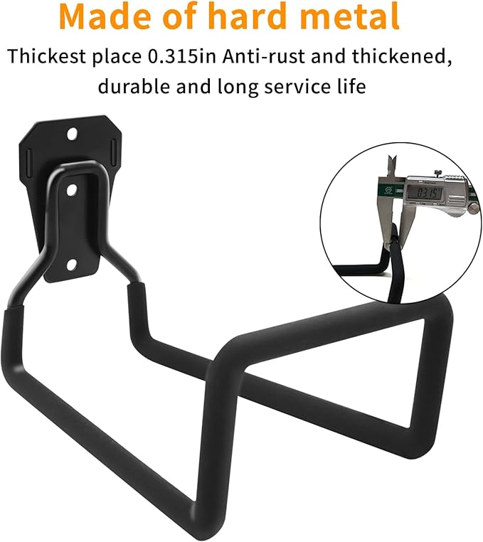 Heavy Duty wall Hooks, Garage Tool Hooks, Bicycle wall Hangers, Garden Tool Hooks, Hose Hooks, Suitable for Hanging Gardening Tools, ladders, Hoses, Bicycles, and Other Items(1 Black)