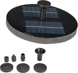 Solar Fountain, Round Solar Water Fountain Pump for Bird Bath, 1.6W Floating Solar Landscape Fountain for Garden Decoration Pool Pond