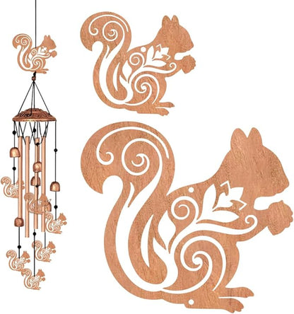 Wind Chimes for Outside, Squirrel Style Waterproof Aluminum Windchimes Suitable for Outdoor Garden Patio Porch Decor, Unique 33“ Metal Memorial Wind Chimes Friendship Gifts for Women