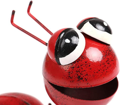 PROW® Gardening Metal Crafts Ant Garden Decoration 3D Metal Ant Garden Decoration Wall Art - Indoor and Outdoor Home Colorful Insect Sculptures Décor