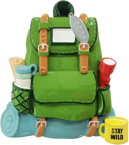 Camping Ornaments 2026 - Backpacking, Hiking Ornament - Easy to Personalize at Home - Comes in a Gift Box so It's Ready for Giving