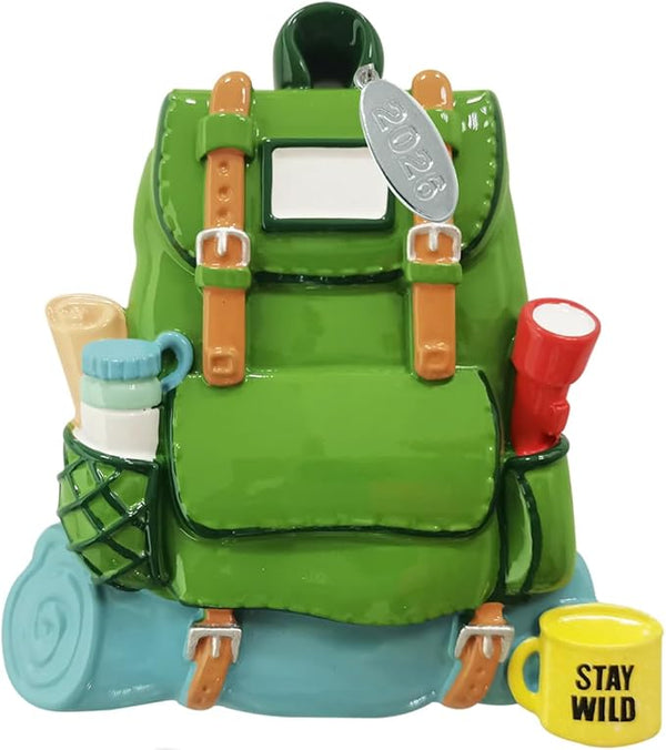 Camping Ornaments 2026 - Backpacking, Hiking Ornament - Easy to Personalize at Home - Comes in a Gift Box so It's Ready for Giving