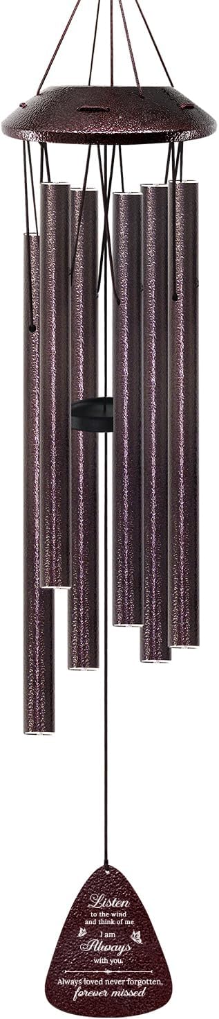 Memorial Wind Chimes for Loss of Loved One – Sympathy Wind Chime with Saying “Listen to The Wind” – Remembrance Bereavement Gift for Garden, Patio, or Outdoor Decor
