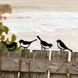 WADORN 4Pcs Birds Metal Yard Art Decor, Birds Animal Metal Outdoor Tree Silhouette Stake for Tree Yard Garden Patio Animal Outdoor Craft Statue Ornaments Gift for Housewarming Home Art Decor