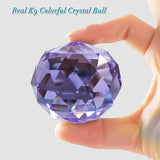 Fonmy Gazing Ball Spiral Tail -Decorative Wind Spinner Sun Catcher Rainbow Maker 11 inch Tail and 2 inch Purple Crystal Orb. Indoor Outdoor Garden Decoration -13 inch Height
