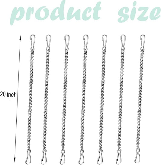 7 Pcs 20 Inch Stained Glass Window Hanging Chain,Premium Decorative Chain for Colorful Glass Windows, Sun Catchers, and Decorative Items, Perfect for Walls, Gardens, and Kitchens