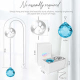 Mooncraftlogy Dog Memorial Gifts, Unique Loss of Pet Sympathy Idea, Sky Blue Crystal Ball Rainbow Suncatcher with Paw Print for Cat or Dog Remembrance and Bereavement