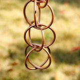 DUSVALLY Rain Chains for Outside Metal Double Loop, Rain Catcher Chain Decorative Garden Water Guide for Divert Water and Home Display, 8-1/2 Length, Gifts for Mom
