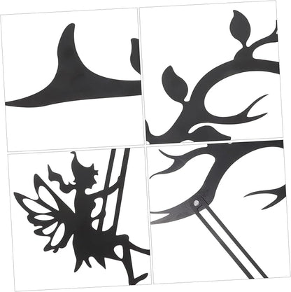 VICASKY Fairy Branch Metal Wall Art Decor Charming Swing Fairy Sculpture Stake for Garden Patio and Home Decoration Durable Vivid Design with Beautiful Texture Pattern