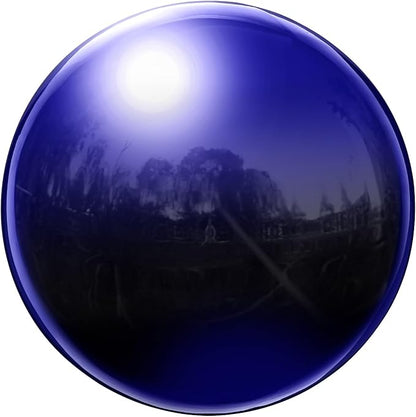 uxcell Gazing Ball 3 Inch 76mm Reflective Sphere Polished Hollow Ball, Stainless Steel Gazing Globe Mirror Ball for Home Garden Outdoor Decoration, Deep Blue
