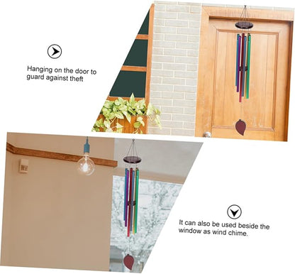 Milisten Wind Chime Tube Kit Six Metal Wind Chimes Decorative for Living Bedroom