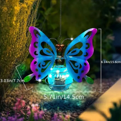 EVOLUX Solar Outdoor Butterfly Lights for Garden - Outdoor Statues Figurine Lights for Lawn, Patio, Balcony, Yard Ornament Cut Housewarming Gifts(2 pcs)