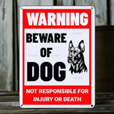 Beware of Dog Sign Doberman Metal Sign Warning Beware of Dog Signs for Fence Outdoor Farm Garden Gate Home Yard Decor 12x16 Inch