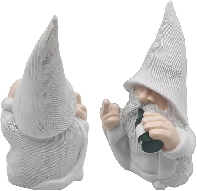 MINICAR Drinking Gnome Statue, Funny Outdoor Garden Yard Lawn Sculpture Decoration Home Decor Naughty Gifts, 6.3 Inch Tall