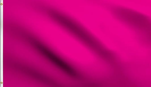 DMSE Solid Magenta Flag, 3x5 Flag, UV Resistant, Fade Resistant Material with Metal Grommets (3ft x 5ft), (Polyester), (Magenta)