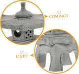 Toyvian Japanese Garden Decor Zen Garden Pavilion Ornaments Stone Pagoda Statue for Bonsai Decoration