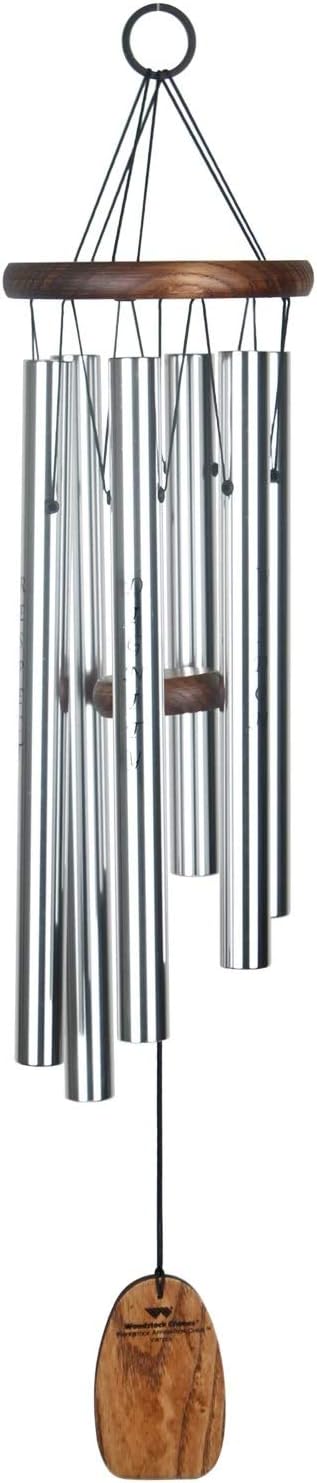 Woodstock Chimes Signature Collection, Affirmation Chime, 25'' Virtues Inspirational and Memorial Wind Chimes for Outdoor, Patio, Home or Garden Décor (AFVSB)