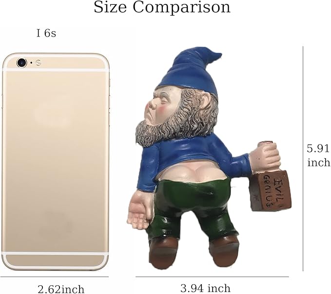 Funny Drunk Gnome Garden Statues Creative Dwarf Decoration Drunk Gnomes Resin Sculpture Decorations Novelty Gift for Desk Indoor Outdoor Yard Patio Lawn Figurines Landscape Decor