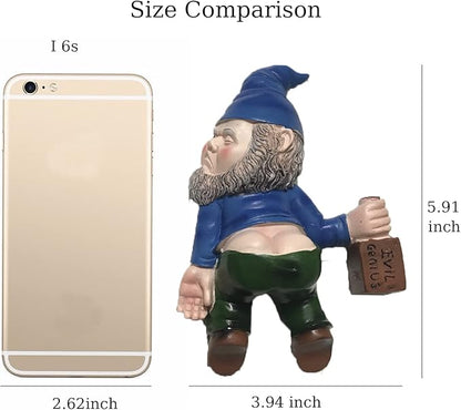 Funny Drunk Gnome Garden Statues Creative Dwarf Decoration Drunk Gnomes Resin Sculpture Decorations Novelty Gift for Desk Indoor Outdoor Yard Patio Lawn Figurines Landscape Decor