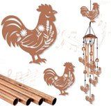 ORIGACH Rooster Wind Chimes Metal Wind Chimes for Outside Gifts for Women Mom Grandma Deep Tone Suitable for Outdoor, Indoor, Balcony, Garden, Courtyard, Porch, 30-Inch Long