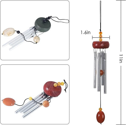 Dayard Wind Chimes Rings, 2 Pack Metal Wind Chimes Small Size for Car, Nature’s Melody Outdoor Indoor Décor