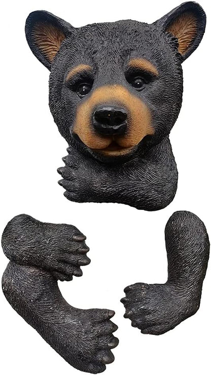 Bear Sculpture Garden Decor Tree Huggers - Bear Tree Peeker Garden Ornament Outdoor Decor Yard Art