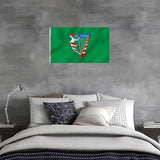 Green Harp Ireland Flag 6X10FT, Am Harp Flags,Both Sides Printed, Men Women Banner,Vibrant Colors, Double Stitched with 2 Brass Grommets, Bar Garden Street Decoration, GYM, Office Decor,Indoor Outdoor Use,Gifts. (US-Green, 3x5ft)