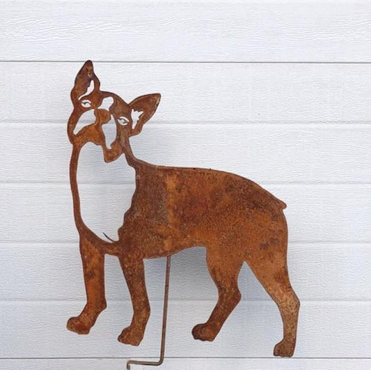 Cairn Terrier Dog Metal Sign,Yard Garden Decor,Dog Garden Decor,Rusty Animal Garden Stake,Metal Ornaments for Garden Outdoor Planters Lawn Custom Iron Art Sign Souvenirs Mourning Gifts